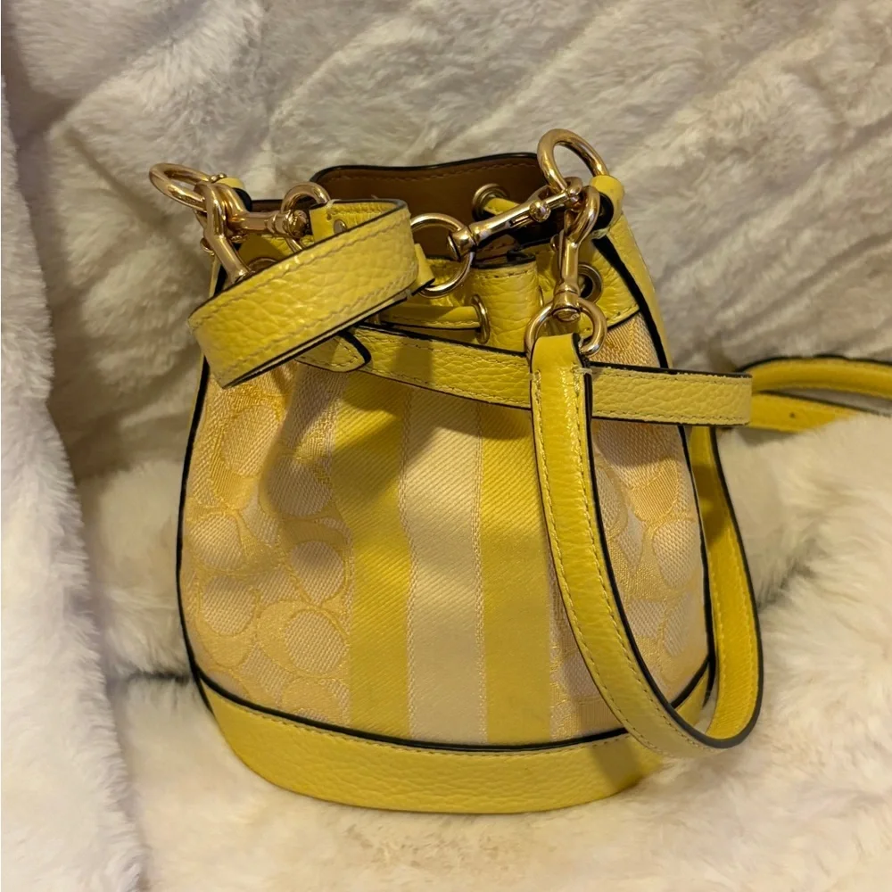 Coach Yellow Bucket Bag - Picture 5 of 6